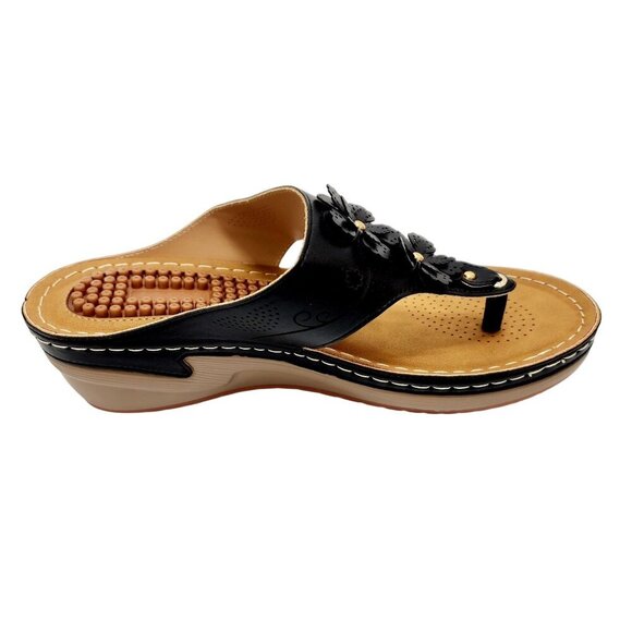 Orthopedic Wedge Sandals  Women Comfortable Dressy Summer Women black Size 10.5 - Picture 10 of 14